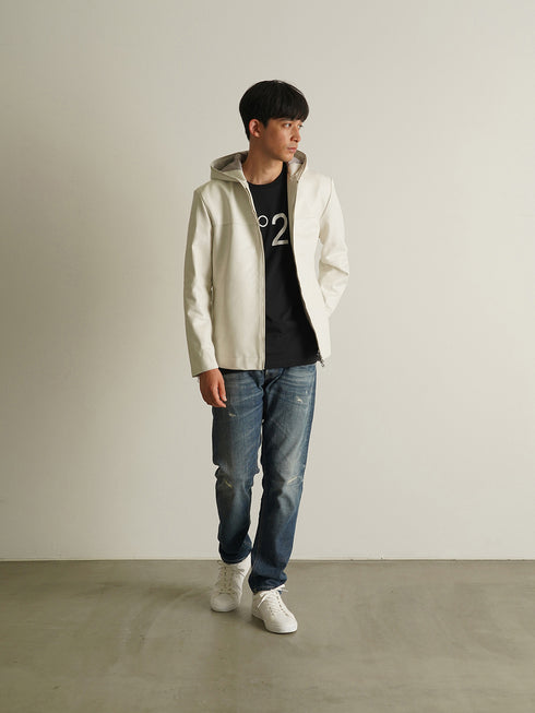 【CUSTOM CULTURE】 ラムレザー パーカー